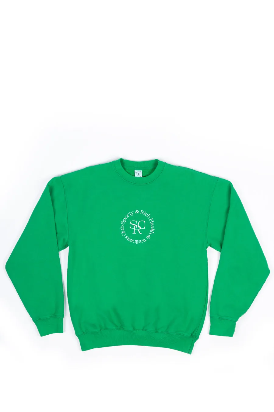 SPORTY AND RICH SRWC CREWNECK JOLLY GREEN