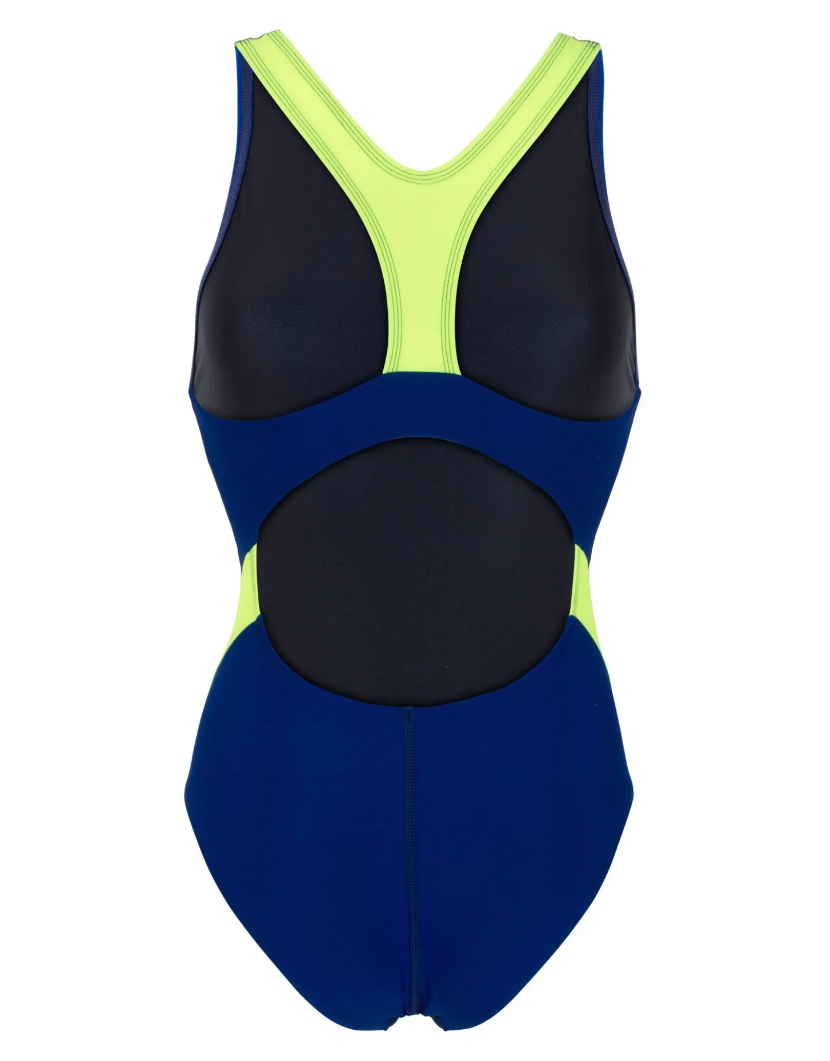Sporty Racerback Swimsuit - Navy/Neon Green
