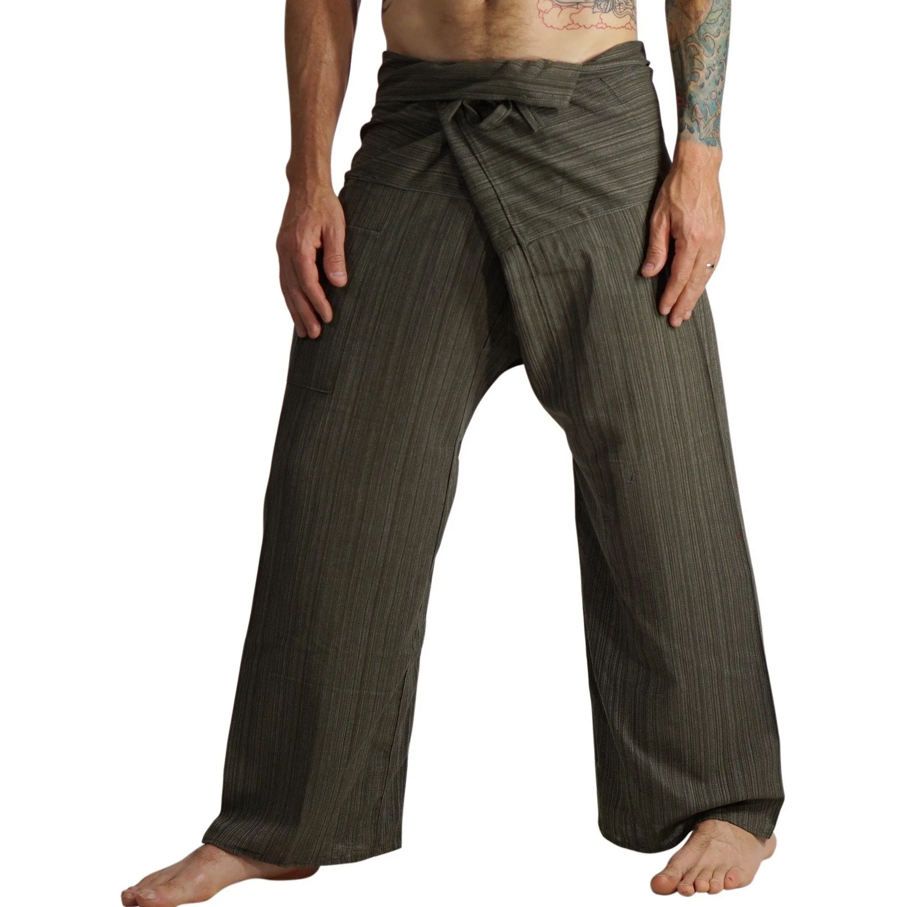 'Thai Fisherman Pants' - Striped Green
