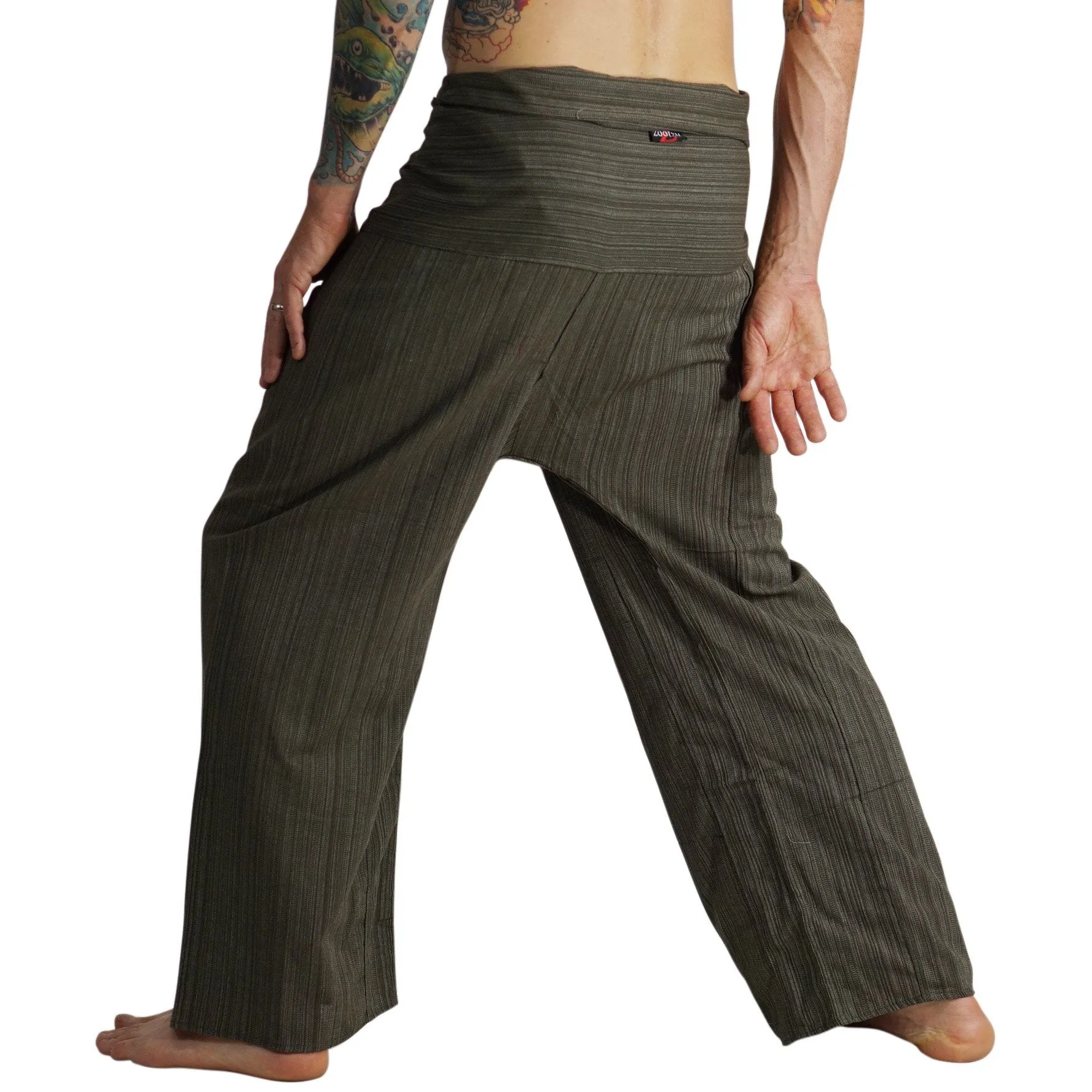 'Thai Fisherman Pants' - Striped Green