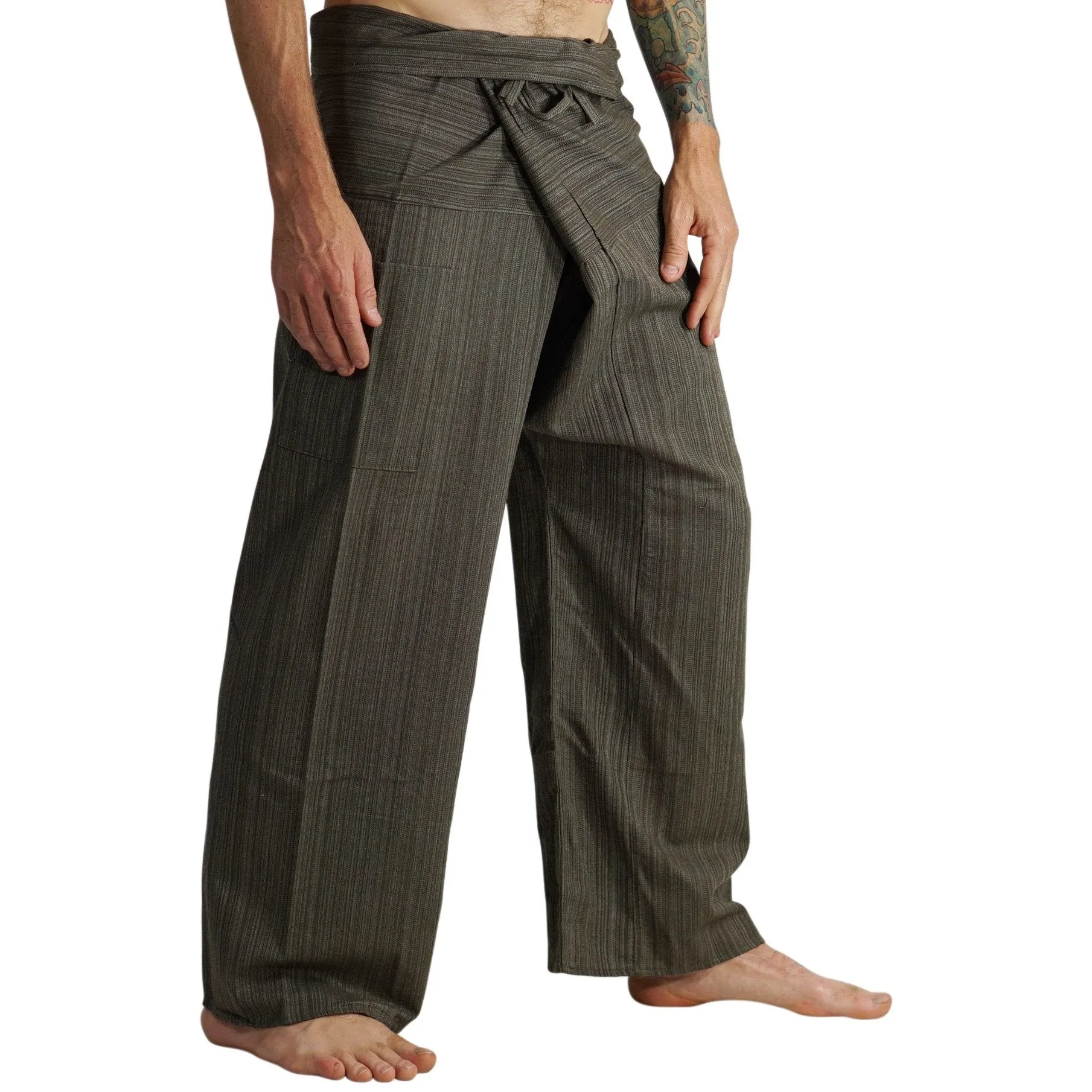 'Thai Fisherman Pants' - Striped Green