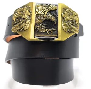 Triple Eagles Winged Lighter Belt WITH Eagle LIGHTER