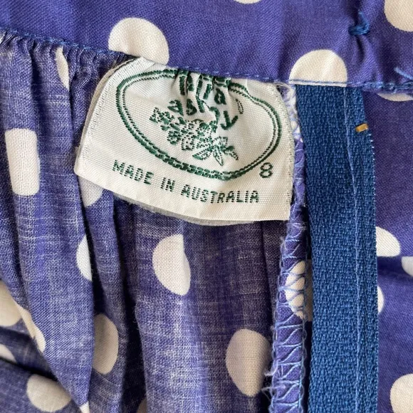 Vintage Laura Ashley Polka Dot Cotton Skirt