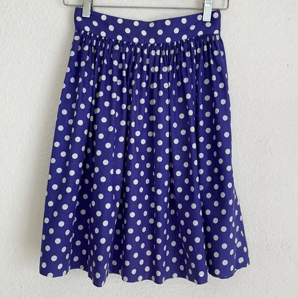 Vintage Laura Ashley Polka Dot Cotton Skirt