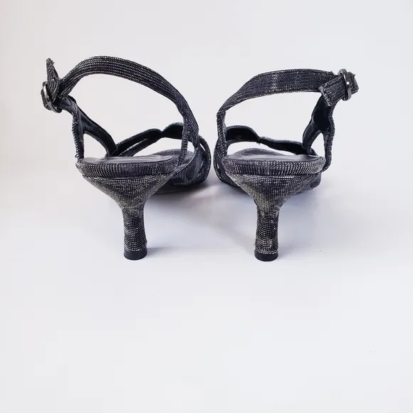 Vintage Vaneli di notte Dark Shimmer Strappy Heels