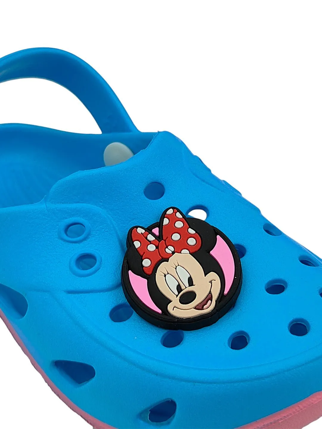 Yellow Bee Girl's Disney Minnie Mouse Charm Clogs – Blue
