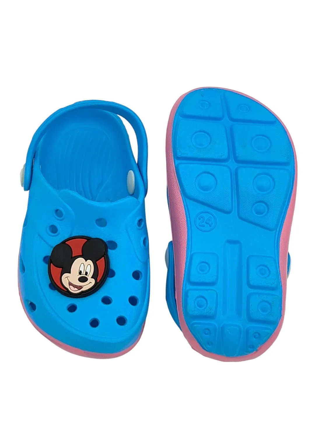 Yellow Bee Girl's Disney Minnie Mouse Charm Clogs – Blue