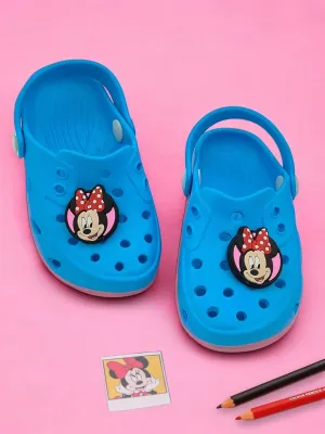 Yellow Bee Girl's Disney Minnie Mouse Charm Clogs – Blue