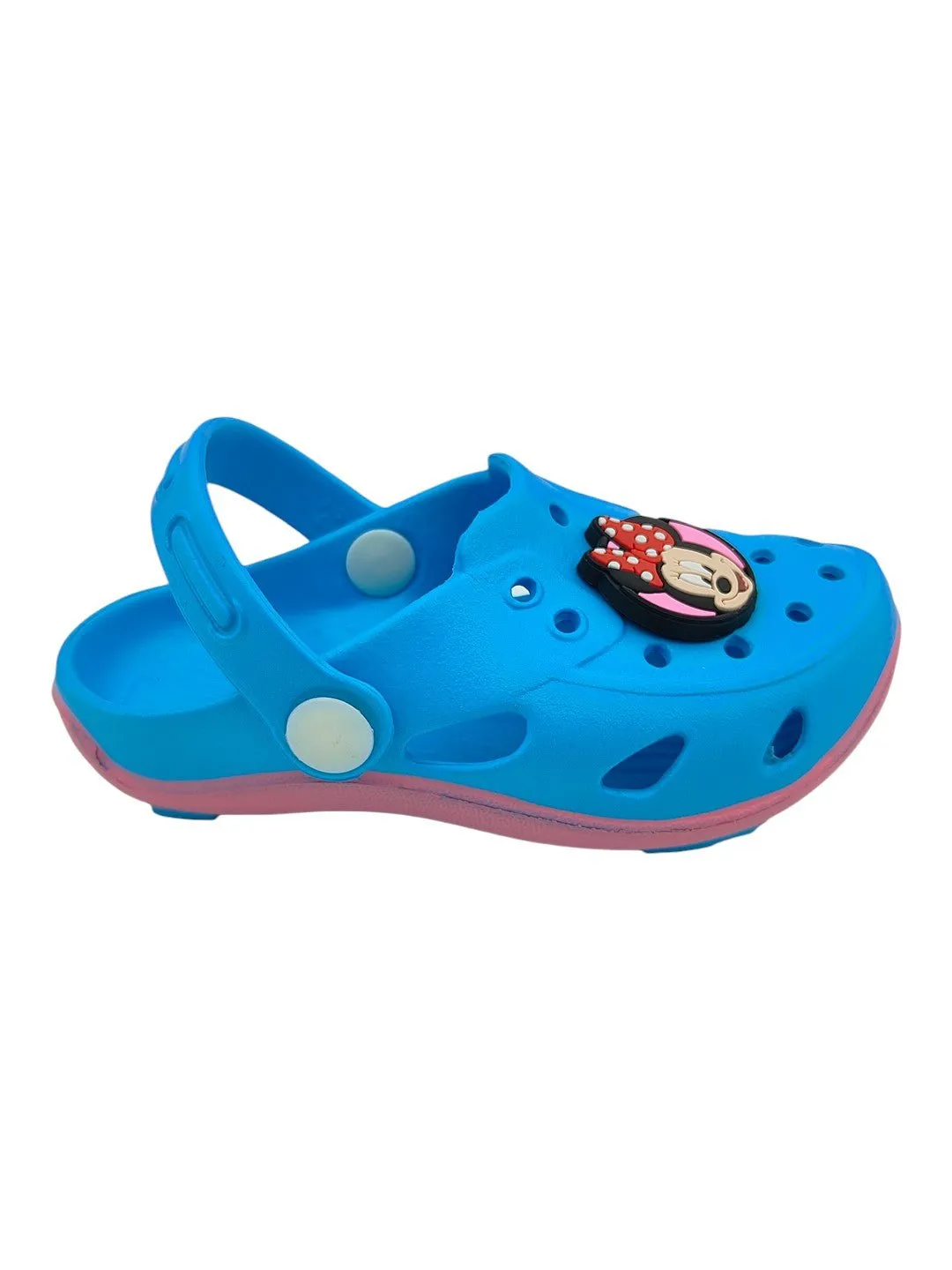 Yellow Bee Girl's Disney Minnie Mouse Charm Clogs – Blue