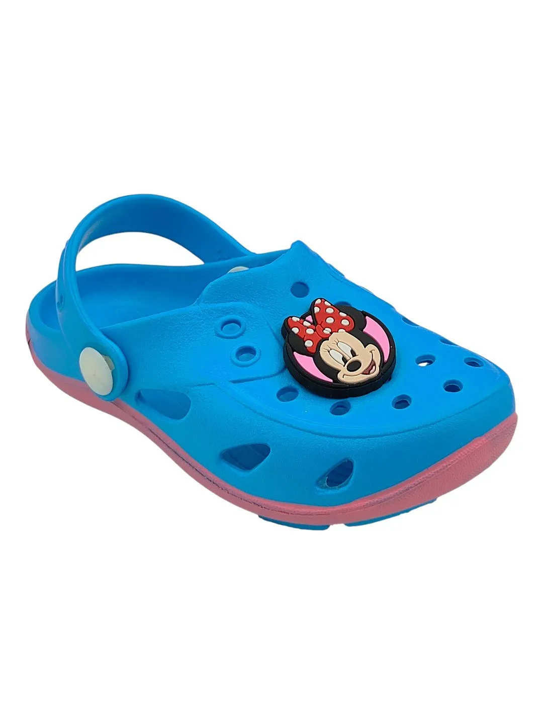 Yellow Bee Girl's Disney Minnie Mouse Charm Clogs – Blue