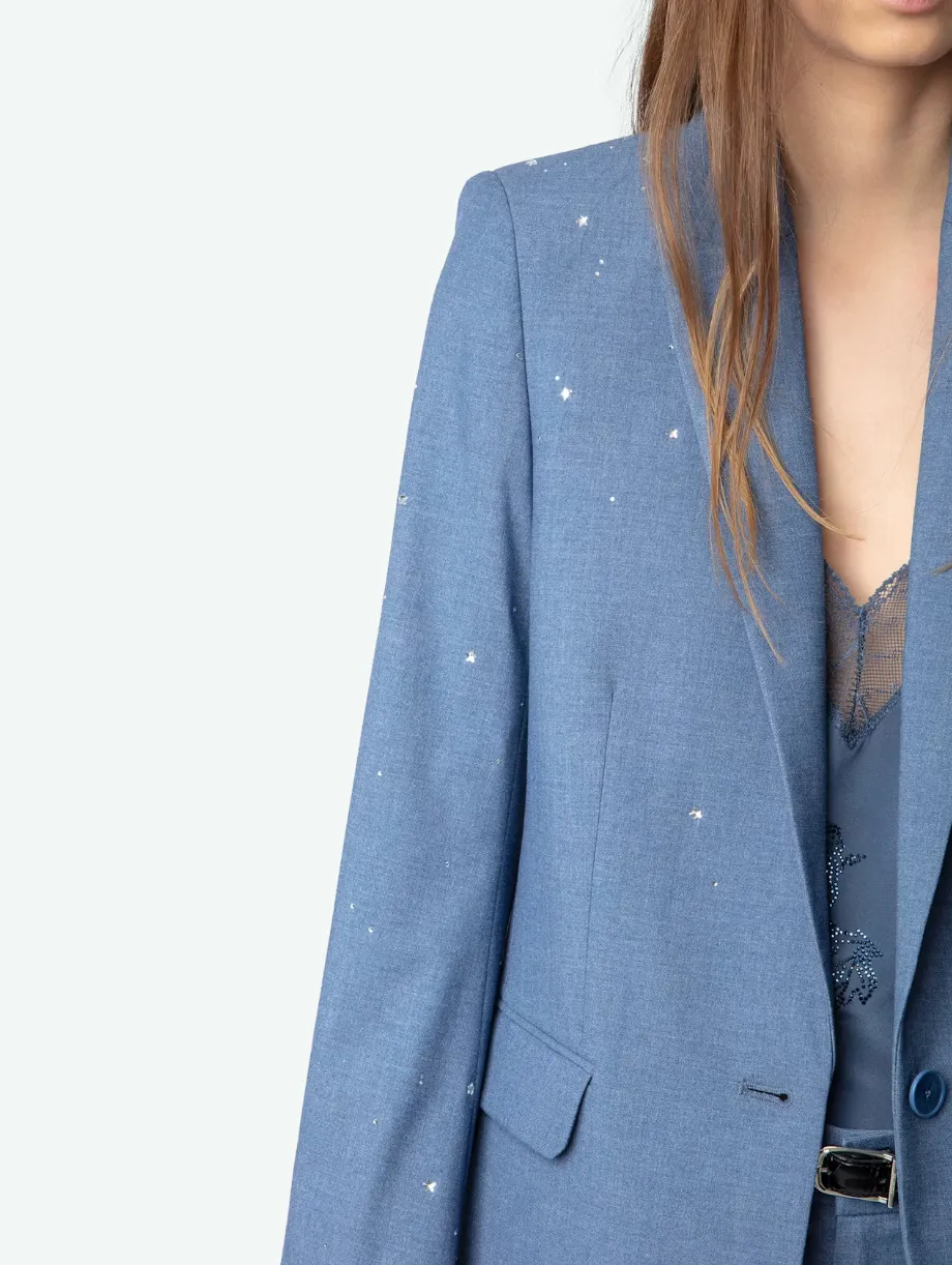 Zadig & Voltaire - Valse Embellished Blazer - Surf Blue